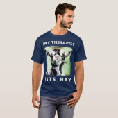 Mijn Therapist eet hay Funny Goat Lover Gift T-shirt (Voorkant volledig)