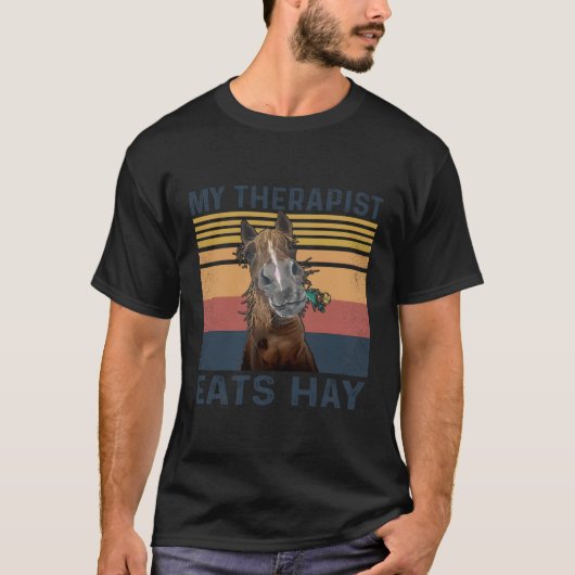 Mijn Therapist eet hay Horse T-shirt (Voorkant)