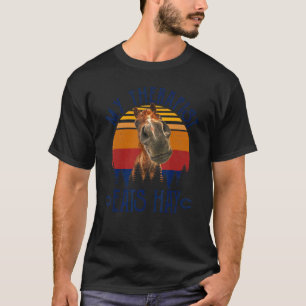 Mijn Therapist eet Hay Horseback Horse Ridi T-shirt