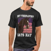 Mijn Therapist eet Hay Horseback Rood T-shirt (Voorkant)