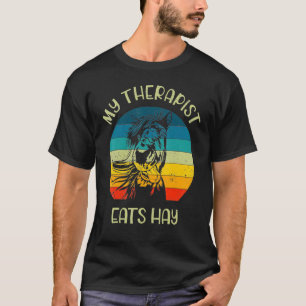 Mijn Therapist eet hay Rider Jockey Ho T-shirt