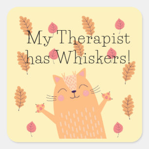 Mijn Therapist heeft Whiskers Cat Stickers