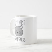 Mijn Therapist heeft whiskers Koffiemok (Voorkant links)