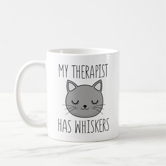 Mijn Therapist heeft whiskers Koffiemok (Links)