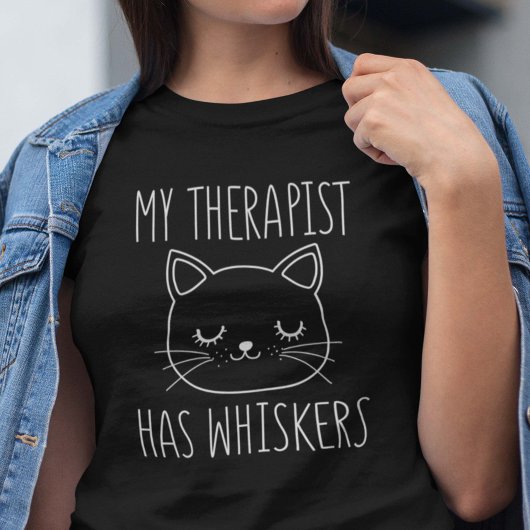 Mijn Therapist heeft whiskers T-shirt