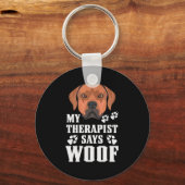 Mijn Therapist maakt Wof, Rhodezische Ridgeback Sleutelhanger (Voorkant)