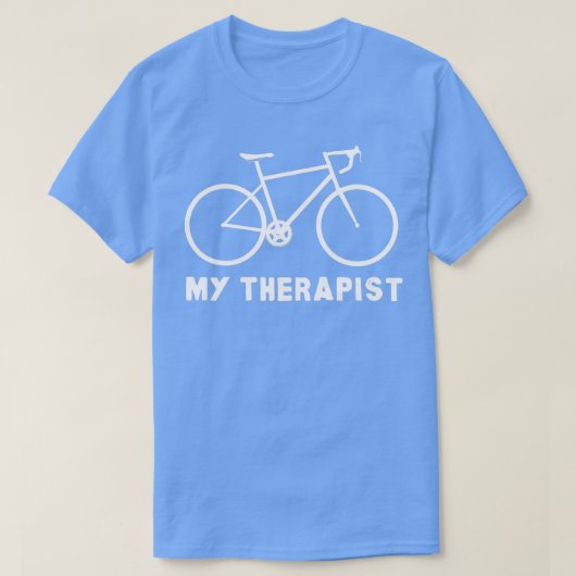 Mijn therapistische fiets Funny Bike Riding Cycli T-shirt (Design voorkant)