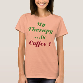 "Mijn #Therapy is #Coffee" T-shirt