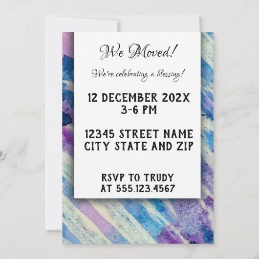 Mijn thuis is mijn noodlottige thuis, bloedige ins kaart (Achterkant)