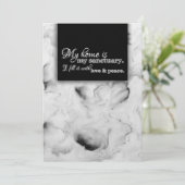 Mijn thuis is mijn noodlottige thuis, bloedige ins kaart (Staand voorkant)