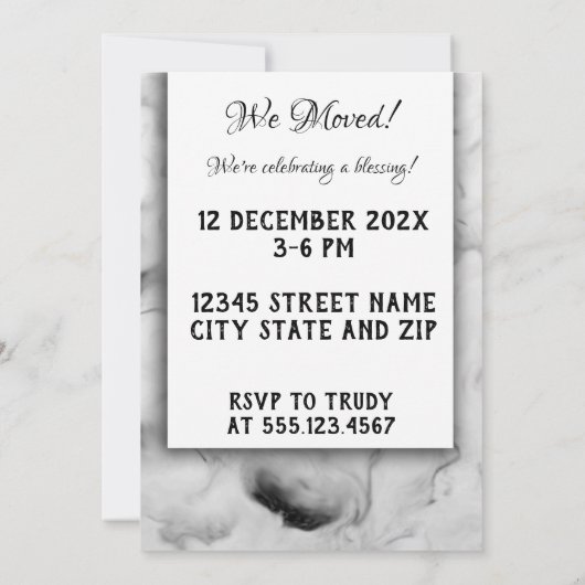 Mijn thuis is mijn noodlottige thuis, bloedige ins kaart (Achterkant)