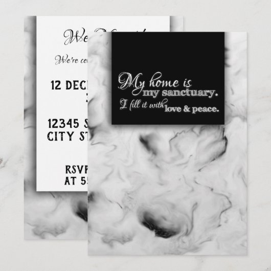 Mijn thuis is mijn noodlottige thuis, bloedige ins kaart (Voorkant / Achterkant)