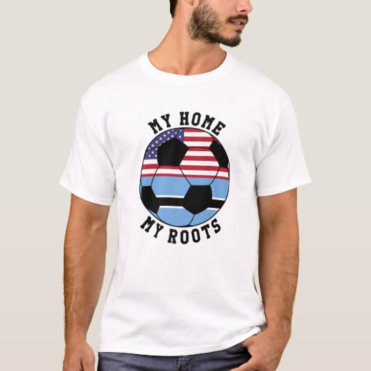 Mijn thuis Mijn ouders Botswana-vlag T-shirt (Voorkant)