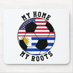 Mijn Thuis Mijn Wortels Uruguay Vlag Voetbal Muismat