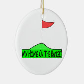 Mijn thuis op de golf keramisch ornament (Rechts)