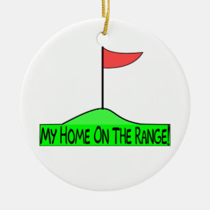 Mijn thuis op de golf keramisch ornament