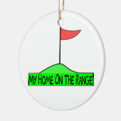 Mijn thuis op de golf keramisch ornament (Links)