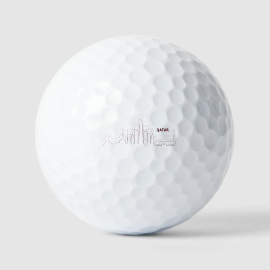 Mijn Thuis Qatar – Minimalistisch ontwerp Golfballen (Voorkant)