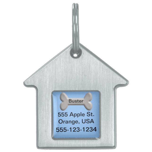 Mijn thuisgepersonaliseerde label huisdieren naamplaatje (Voorkant)