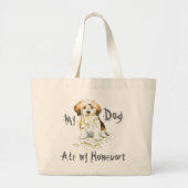 Mijn thuiswerk in Havanese Ate Grote Tote Bag (Voorkant)