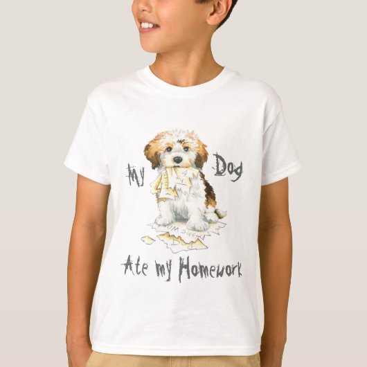 Mijn thuiswerk in Havanese Ate T-shirt (Voorkant)
