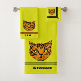 Mijn Tiger Baby Gezicht Gepersonaliseerd Bad Handdoek