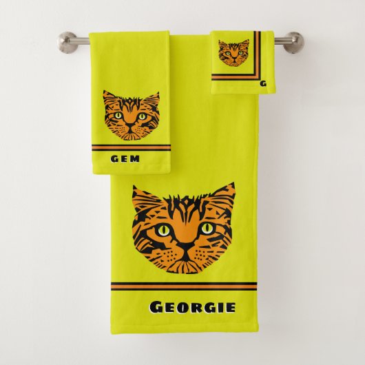 Mijn Tiger Baby Gezicht Gepersonaliseerd Bad Handdoek (Insitu)