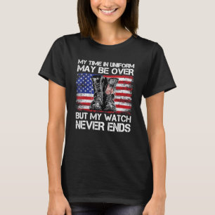 Mijn tijd in uniform is misschien voorbij, maar mi t-shirt
