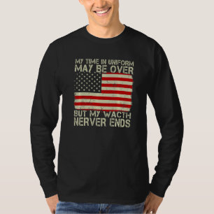 Mijn tijd in uniform is misschien voorbij, maar mi t-shirt