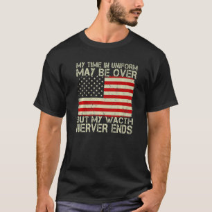 Mijn tijd in uniform is misschien voorbij, maar mi t-shirt