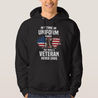 Mijn tijd in uniform is voorbij, maar een veteraan hoodie