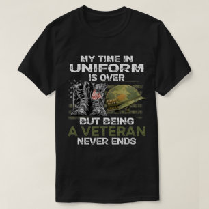 Mijn tijd in uniform is voorbij, maar een veteraan t-shirt