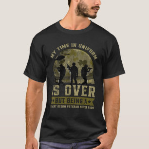 Mijn tijd in uniform is voorbij, maar een woestijn t-shirt