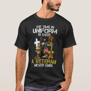 Mijn tijd in uniform is voorbij, maar het is een v t-shirt