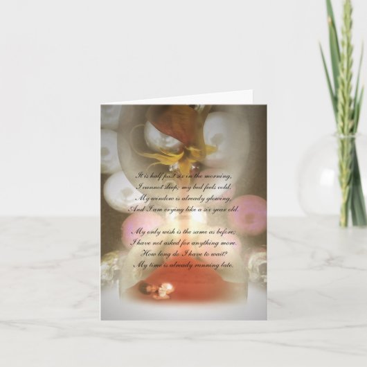 Mijn tijd is al laat feestdagen kaart (Voorkant)