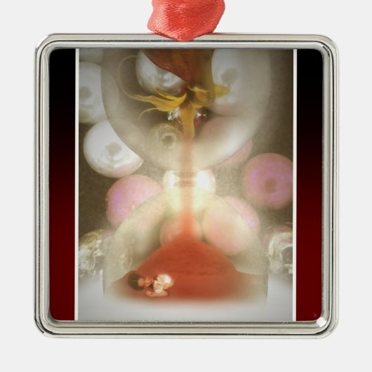 Mijn tijd is al laat metalen ornament (Voorkant)