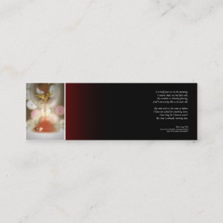 Mijn tijd is al laat" poëzie bladwijzer mini visitekaartje