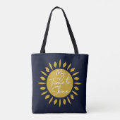Mijn tijd om te schijnen, Sun Print Canvas tas (Achterkant)