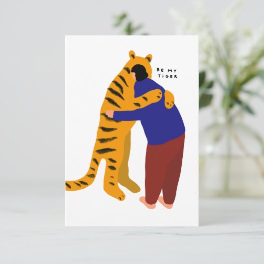 Mijn tijger bedankkaart (Staand voorkant)