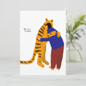 Mijn tijger bedankkaart (Staand voorkant)