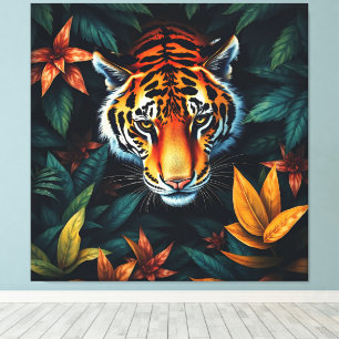 “Mijn Tijger” – Kleurrijk Tijgerportret Canvas Afdruk