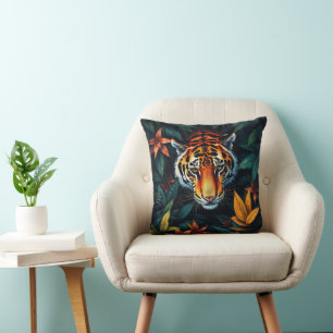 “Mijn Tijger” – Kleurrijk Tijgerportret Kussen