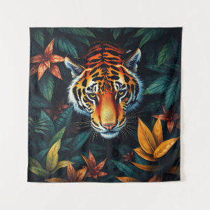 “Mijn Tijger” – Kleurrijk Tijgerportret Wandkleed
