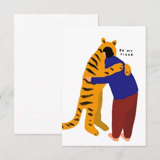 Mijn tijger RSVP kaartje (Voorkant / Achterkant)