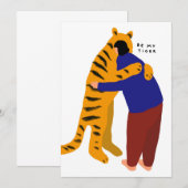 Mijn tijger save the date (Voorkant / Achterkant)