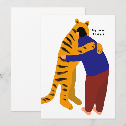 Mijn tijger save the date (Voorkant / Achterkant)