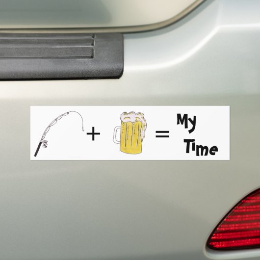 Mijn Time Bumpersticker (Op auto)