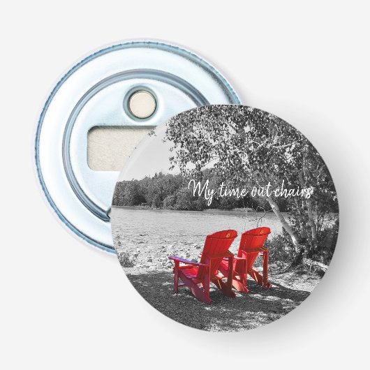 Mijn Time-out stoelen Button Flesopener (Voorkant)