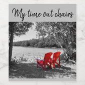 Mijn time-out stoelen wijn etiket (Enkel label)