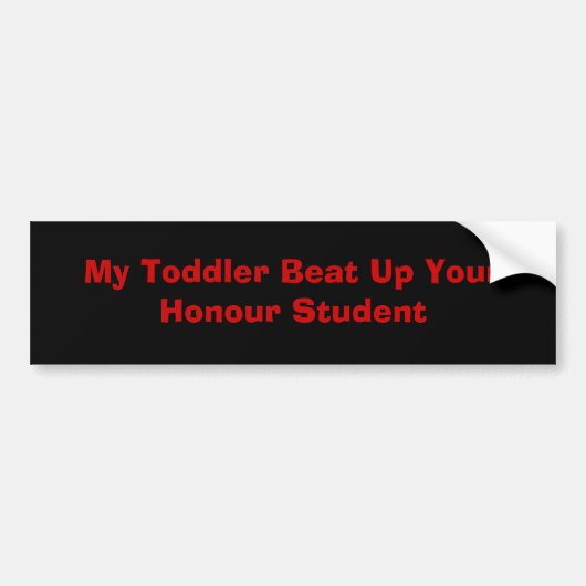 Mijn Toddler Bumpersticker (Voorkant)
